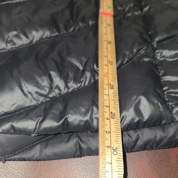 BCBG Max Azria Packable Premium Down Puffer Coat Womens L Hooded Longline Jacket - Picture 6 of 11